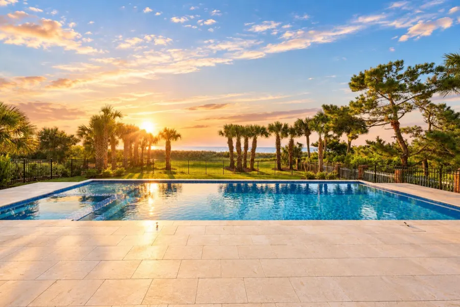 Sunset pool · twilight