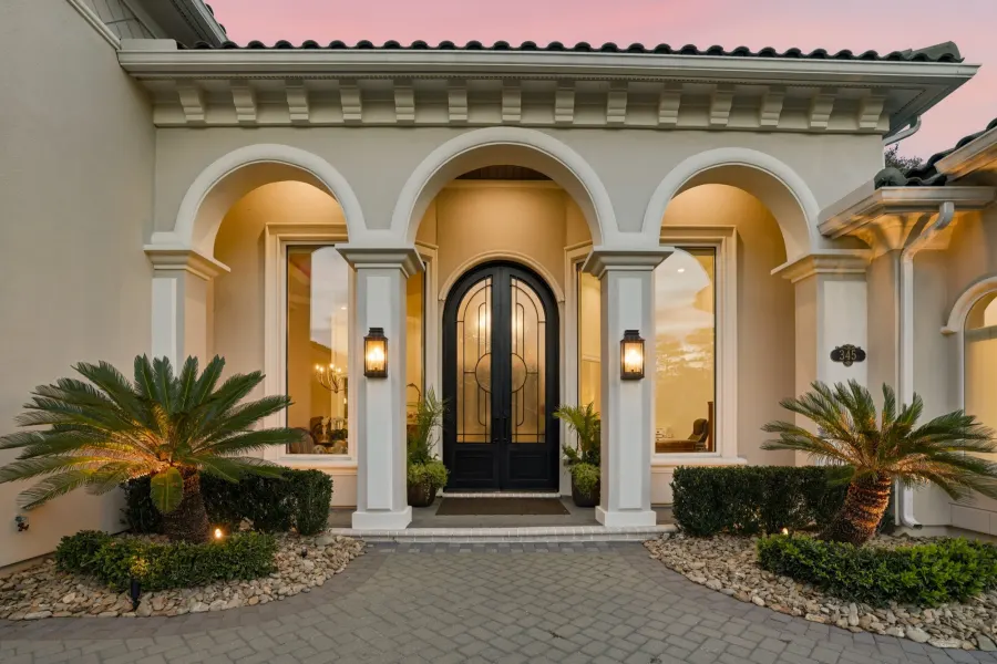 Mediterranean entry at twilight